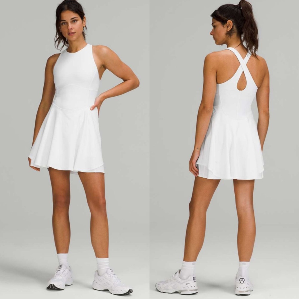 Lululemon Athletica White Halter Mini Dress